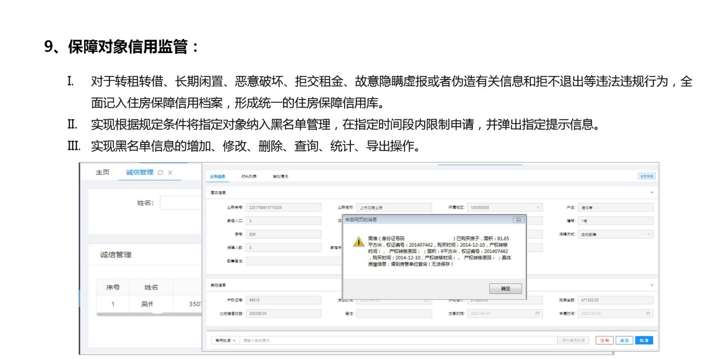保障對象信用監管